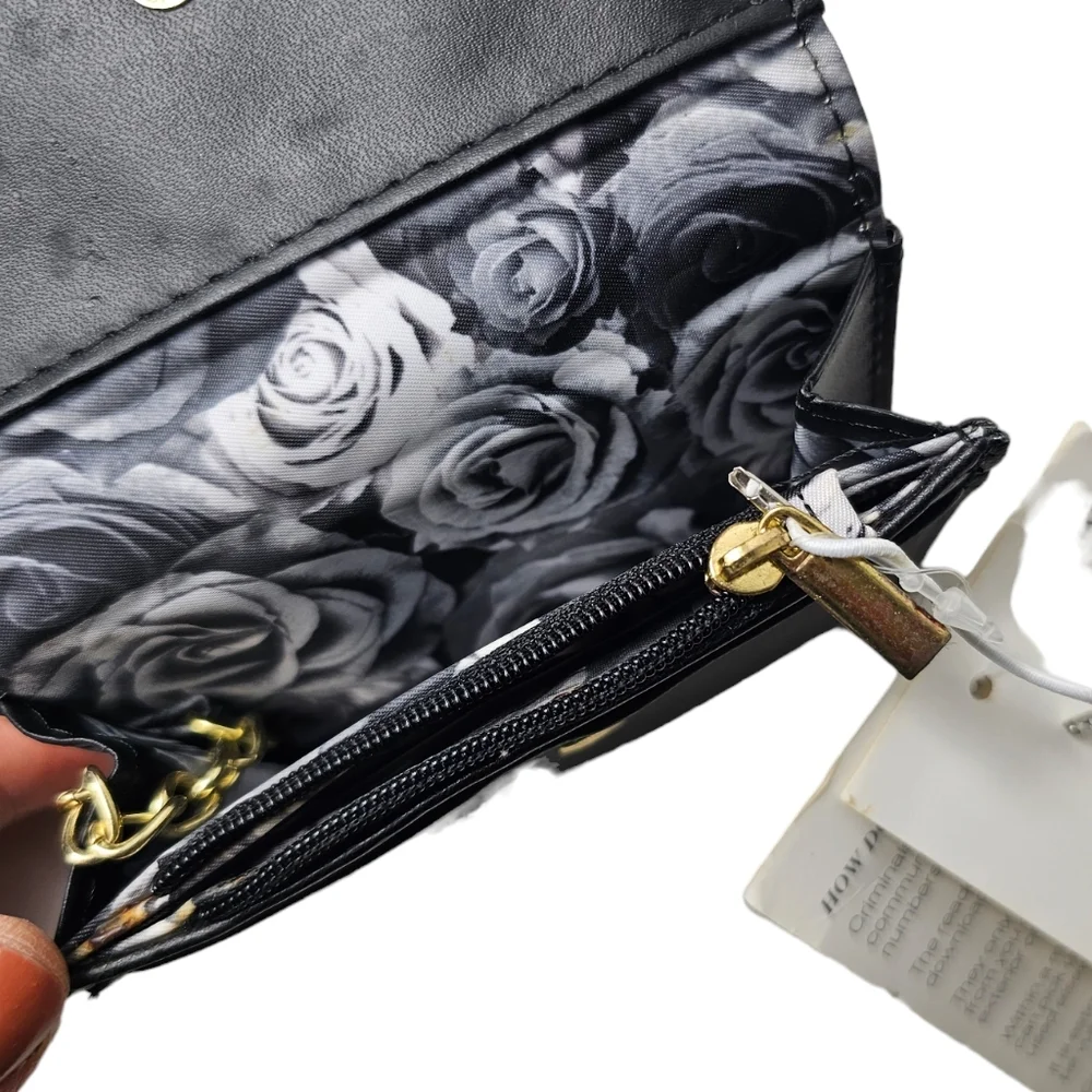 Adrienne Vitaddini RFID Black Coin Purse